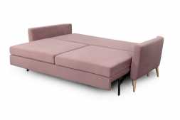 Диван-кровать Калгари-2 (2300х1020х760мм) велюр Альба роза / Твинкли розовый