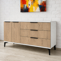 Комод Грейс 1,4м цвет белый / дуб бунратти