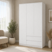 Шкаф 3-х секционный Рио 1,2м лдсп белый