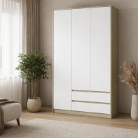 Шкаф 3-х секционный Рио 1,2м лдсп дуб сонома / белый