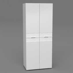 Шкаф 900 Амели белый / белый глянец