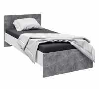 Кровать для спальни Лючия 0,9м белый / ателье светлое