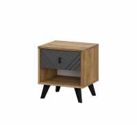 Тумба прикроватная Байкал лдсп Дуб золотой / мдф Графит