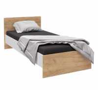 Кровать для спальни Лючия 900 мм белый/дуб крафт золотой