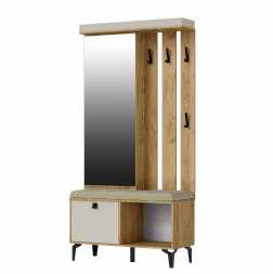 Прихожая Милан 1484х2100х366мм лдсп Дуб Крафт Золотой / Кашемир