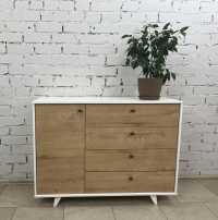 Комод Легенда New (1200х450х900) цвет: белый / дуб бунратти
