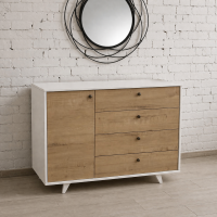 Комод Легенда New 1,2м цвет: белый / дуб бунратти