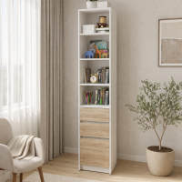 Стеллаж Рио лдсп белый / дуб сонома