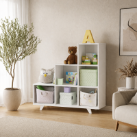 Стеллаж Джуна 103х112х29см лдсп белый