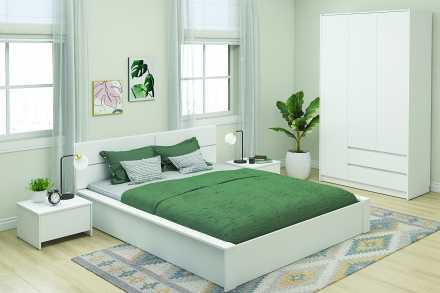 Кровать Сакура 160х200см лдсп белый
