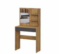 Стол туалетный с зеркалом Байкал лдсп Дуб Золотой / мдф Графит