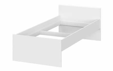 Кровать одинарная 0,9х2,0 Токио лдсп белый текстурный каркас