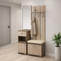 Мини модульная прихожая ясень шимо темный / ясень шимо светлый