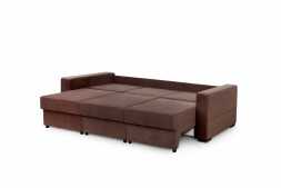 Диван-кровать Бостон 2400 Сиена коричневый / Альба светло-коричневый