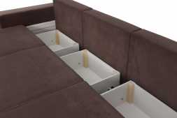 Диван-кровать Бостон 2400 Сиена коричневый / Альба светло-коричневый