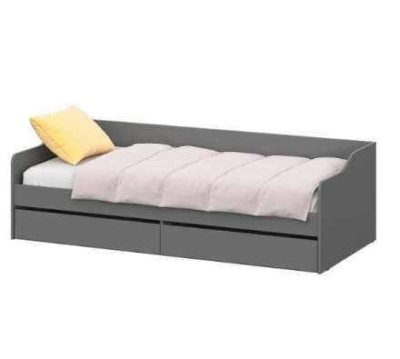 Кровать КР 2 (90х200см) графит серый каркас