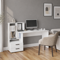 Компьютерный стол СКМ-5 лдсп белый тектурный