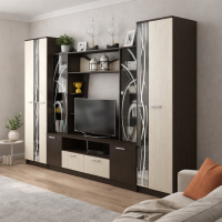 Гостиная Ольбия 3,1м венге / белфорт