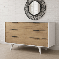 Комод Чикаго 1,4м цвет: белый / дуб бунратти
