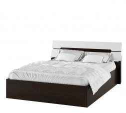 Корпус кровати (1,6м) Гавана 1732x920x2180 венге / акрил белый
