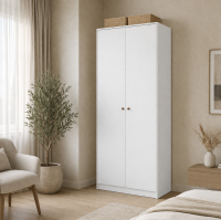 Шкаф 2х дверный Мальта лдсп белый