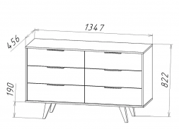 Комод Чикаго (1347х456х822) цвет: графит