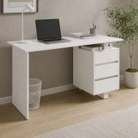 Компьютерный стол Рио 1,3м лдсп белый