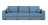 Диван-кровать Неаполь-1 (2800х1040х720мм) велюр Аура голубой