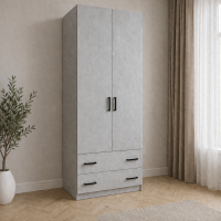 Шкаф 2х дверный с ящиками 0,8м лдсп бетон