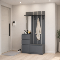 Прихожая Хилтон 1,0м лдсп графит