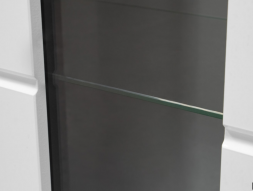 Милан шкаф-витрина ШК-17 универсальный венге / белый глянец