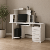 Стол компьютерный Каспер ясень белый