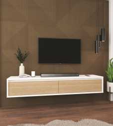 ТВ тумба Рим (1700х400х300) цвет белый / песочный