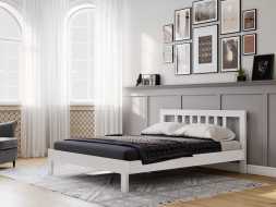 Кровать из массива Слип 140х200см белый фактурный