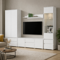 Гостиная Плейона  лдсп белый