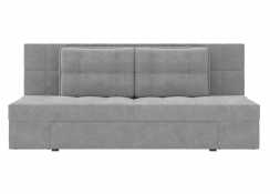 Диван-кровать с тумбами Даллас-М велюр джоя 022 сильвер / ЛДСП бетон пайн белый новая упаковка