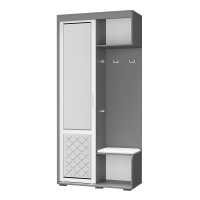 Прихожая Варда 1000х2176х444мм ясень графит / белый