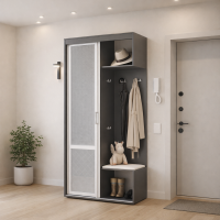 Прихожая Варда ясень графит / белый