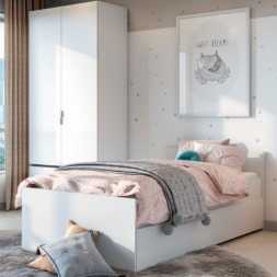 Мебель в подростковую комнату Икея лдсп белый текстурный