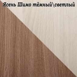 ШК 554 Бассо шкаф 2х дверный платяной 800х2020х506мм ясень шимо темный / ясень шимо светлый