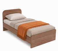 Кровать 2,0х0,8  ЛДСП ясень шимо темный