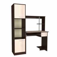 Стол компьютерный Дебют с пеналом 1280х1680х400 мм венге / лоредо