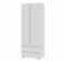 Двухстворчатый шкаф Хелен ШК 01 СТМ 800х2100х460мм (белый/белый)