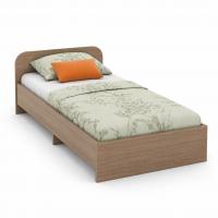 Кровать 2,0х0,9 ЛДСП ясень шимо темный