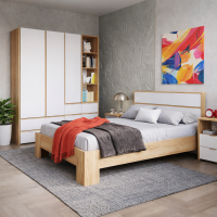 Модульная спальня Хелен белый / дуб крафт золотой