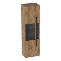 Шкаф-витрина однодверный Ницца 600х2064х400мм гостиная дуб вотан