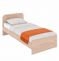 Кровать 2,0х0,9 ЛДСП ясень шимо светлый