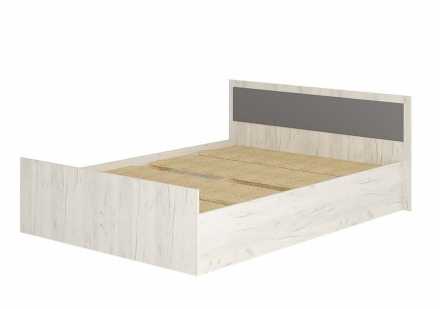 Фиеста кровать 1,6м LIGHT каркас дуб крафт белый / графит