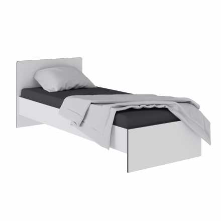 Спальня Тэбби Кровать 0,9 белый/графит серый