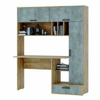 Стол письменный Техно 1500х1796х573мм крафт / цемент